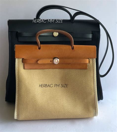 hermes herbag pm vs mm|hermes herbag bags review.